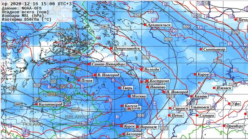 Количество осадков в калининграде. Метеовести от Фобос.