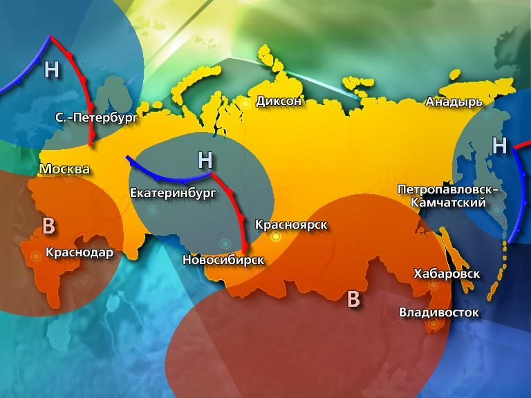 Карта погоды центр россии