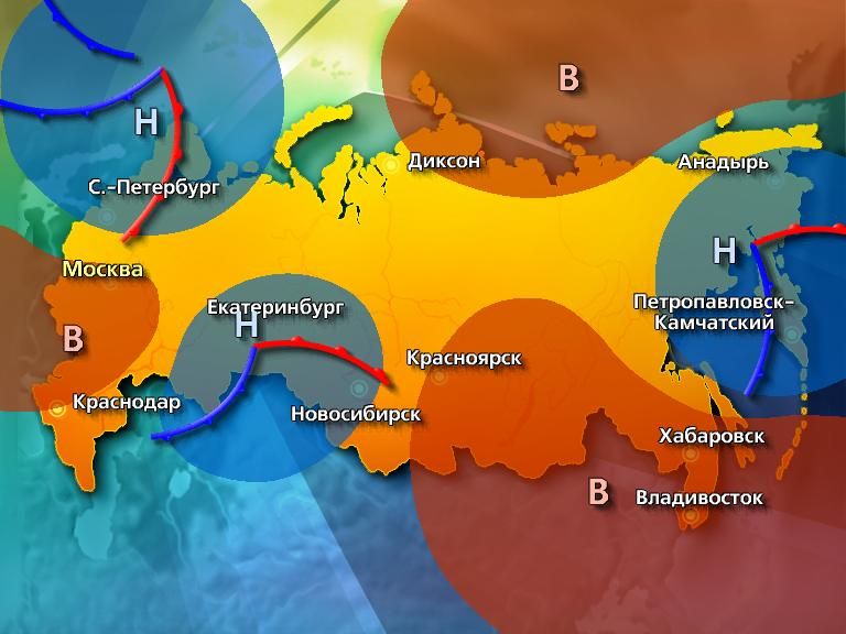 Карта погоды россии на неделю на карте