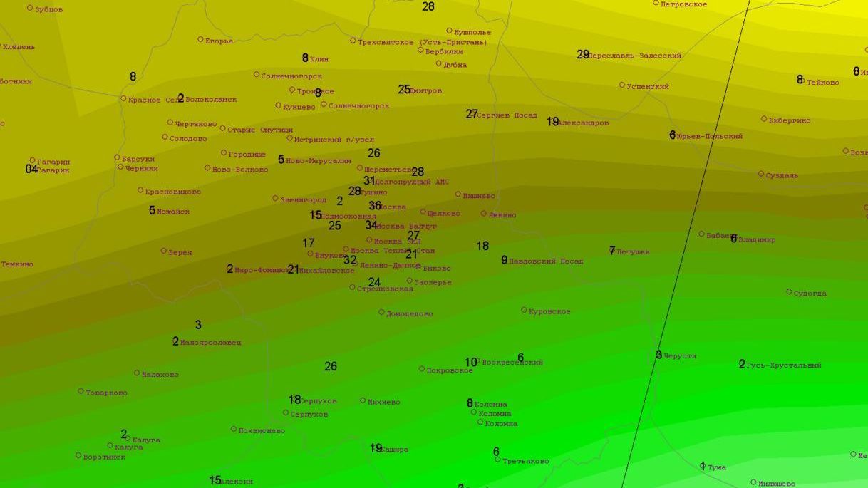 Карта осадков дмитров в реальном
