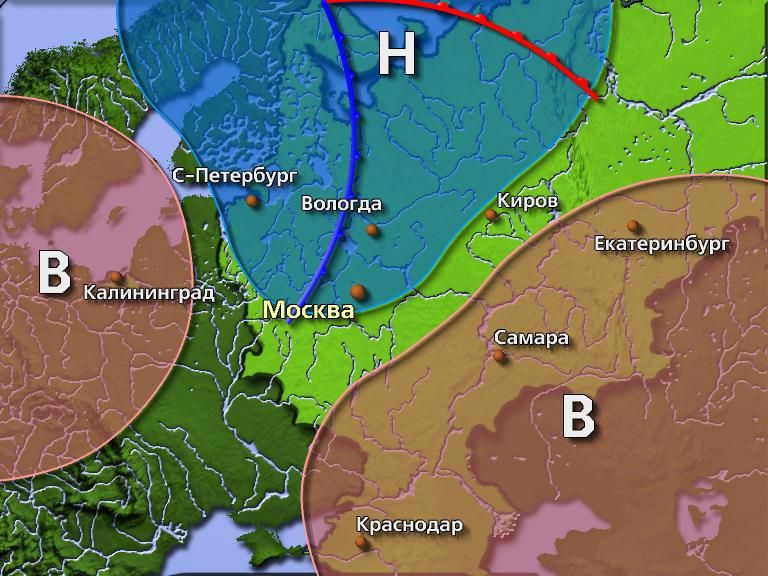 Карта осадков киров на сегодня