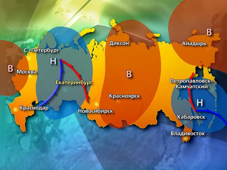 Карта циклонов и антициклонов онлайн со спутника онлайн