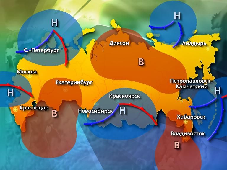 Погода на юге карта