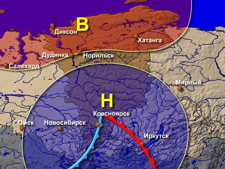 Погода сибирь карта