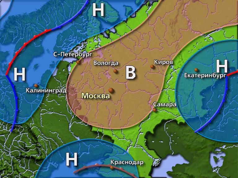 Карта гроз и осадков калининград