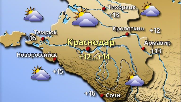 Карта погоды краснодарский