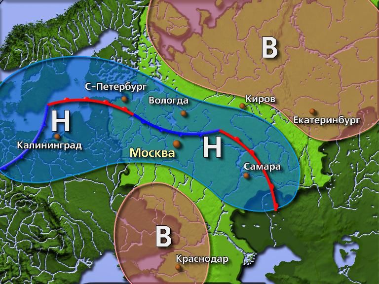 Откуда идет циклон на москву. Циклон на карте. Циклон и антициклон на карте.