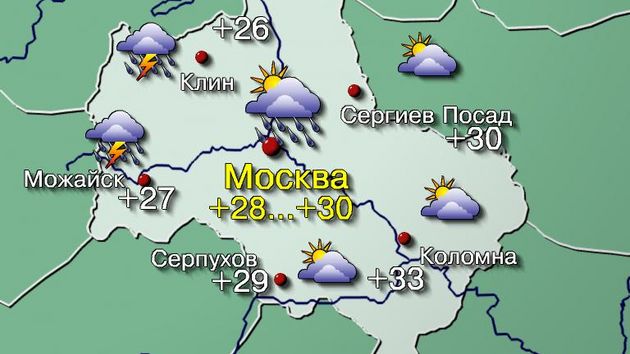 Погода на 10 июля в москве